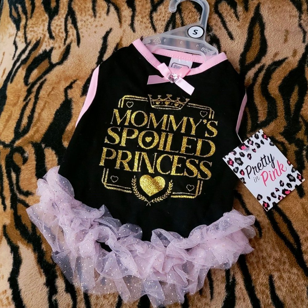 Pet Dress Dog or Cat Spoiled Princess sm or med ..New w/ Tag!